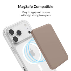 Cashmere Taupe Slim Portable MagSafe Charger Power Pack