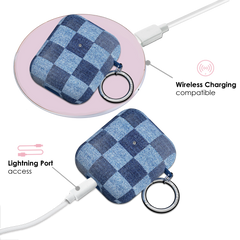 Denim Vibe Checkered AirPod Case