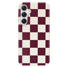 Burgundy Vibe Checker Samsung Case