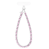 Pink Leather Chain Phone Charm