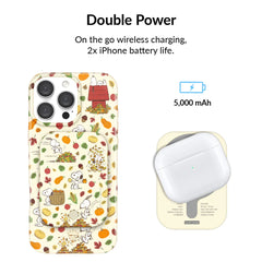 Snoopy Autumn Leaves Portable MagSafe Charger Power Pack