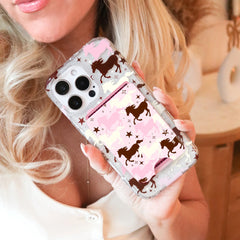 Pink Pony Glitter MagSafe Wallet