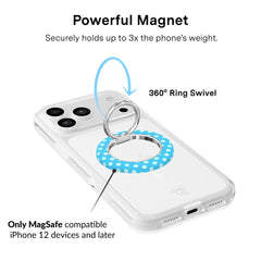 Aquamarine Polka Dot MagSafe Grip Ring