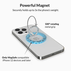 Blue Sapphire Leopard MagSafe Grip Ring