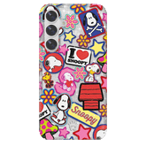 Snoopy Patchwork Glitter Samsung Case