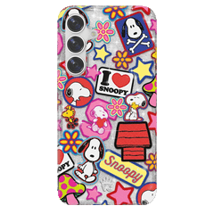 Snoopy Patchwork Glitter Samsung Case