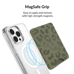 Olive Leopard MagSafe Wallet