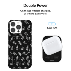 Vintage Roses Portable MagSafe Charger Power Pack