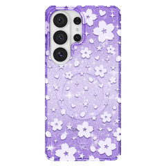 Lavender Cherry Blossom Glitter Samsung Case