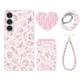Pink Coastal Seashells Samsung Bundle Set