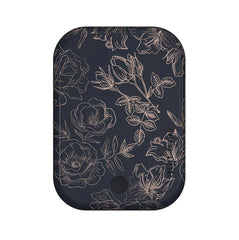 Floral Rose Gold Chrome Portable MagSafe Charger Power Pack