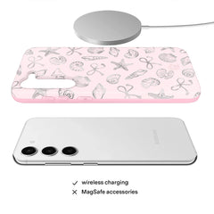 Pink Coastal Seashells Samsung Case