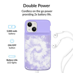 Purple Tie Dye iPhone Charging Case