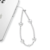 Vintage Pearl Heart Phone Charm