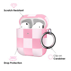 Pink Vibe Checkered AirPod Case
