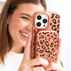 Bronze Leopard Portable MagSafe Charger Power Pack