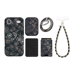 Floral Rose Gold Chrome iPhone Bundle Set
