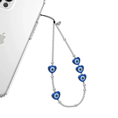 Evil Eye Heart Phone Charm