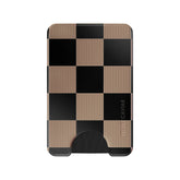 Mocha Vibe Checkered Magsafe Wallet