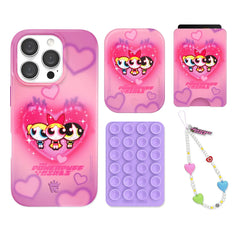 The Powerpuff Girls Airbrush Hearts iPhone Bundle Set - Wallet