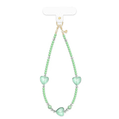Green Heart Phone Charm