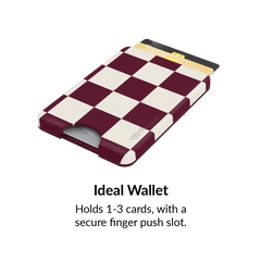 Burgundy Vibe Checker MagSafe Wallet