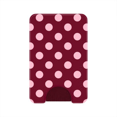 Raspberry Polka Dot MagSafe Wallet