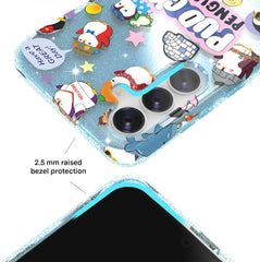 Pudgy Penguins Iceberg Glitter Samsung Case