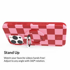 Rose Vibe Checkered MagSafe Grip Ring