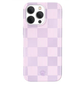 Lilac Vibe Checkered iPhone Case