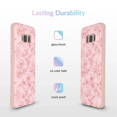 Nude Red Chrome Floral Samsung Galaxy Case