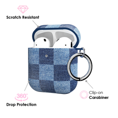 Denim Vibe Checkered AirPod Case