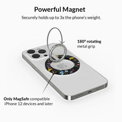 Black Wildflower MagSafe Grip Ring