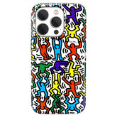 Keith Haring Rainbow Dancers iPhone Case