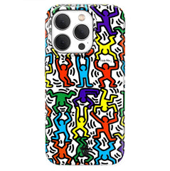 Keith Haring Rainbow Dancers iPhone Case