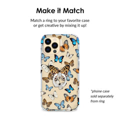 Leopard Butterfly Phone Ring