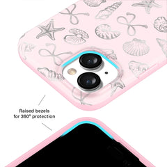 Pink Coastal Seashells iPhone Case