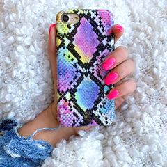 Neon Snakeskin iPhone Case