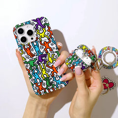 Keith Haring Rainbow Dancers AirPod Case