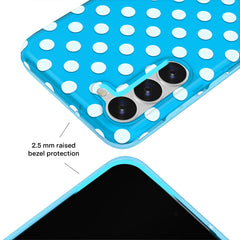 Aquamarine Polka Dot Samsung Case