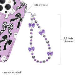 Purple Bows Phone Charm