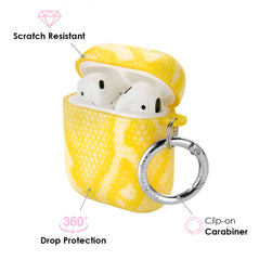 Yellow Snake Airpods Case