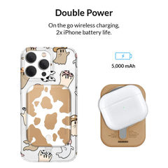 Caramel Cow Portable MagSafe Charger Power Pack