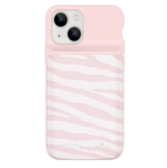 Pink Zebra iPhone Charging Case