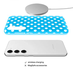 Aquamarine Polka Dot Samsung Case