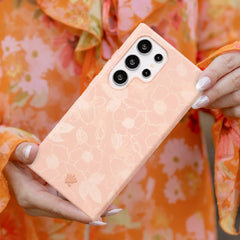 Peach Blossom Floral Samsung Case