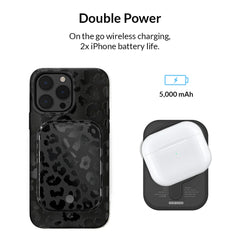 Black Leopard Portable MagSafe Charger Power Pack