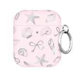 Pink Coastal Seashells AirPod Case