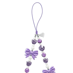 Purple Bows Phone Charm