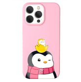 Pudgy Penguins Positive Pink iPhone Case